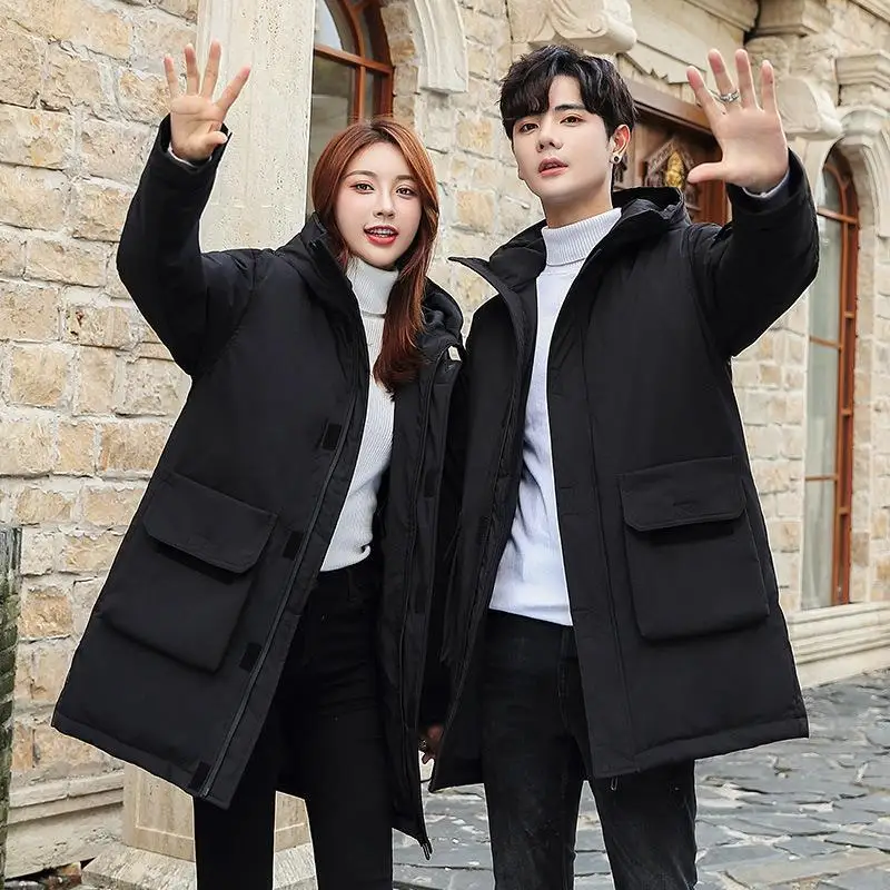 

Зимнее пальто Thiened для мужчин и женщин, теплое модное длинное пальто из полиэфирного волокна Ci Sle с воротником-стойкой