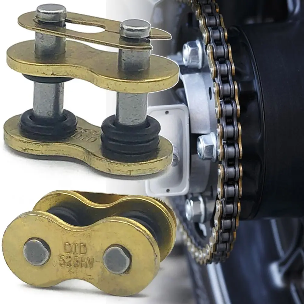Durable Gold Motorcycle Chain Buckle Modification Accessories O-Ring Joint Reforting Connecting Oil Seal Link Lock DID520HV