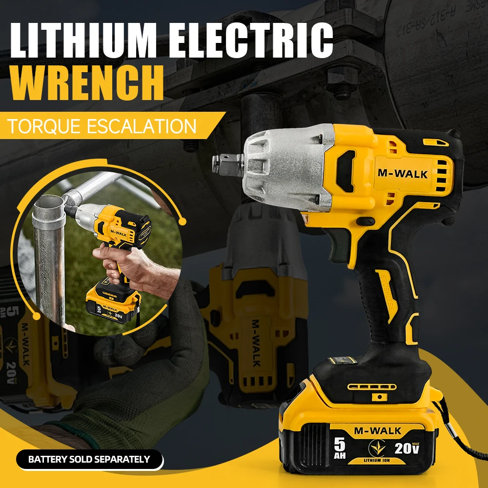 700N.m Electric Impact Wrench 1/2 inch Cordless High Speed Car Truck Repair Professional Power Tools For Dewalt 20V Battery Pin
