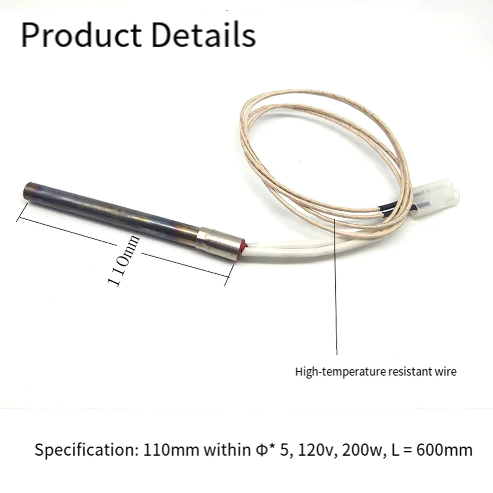 200W Power 120V 120V Grill Igniter Consistent Heat Output Efficient Heating Minimal Maintenance Backyard Grilling