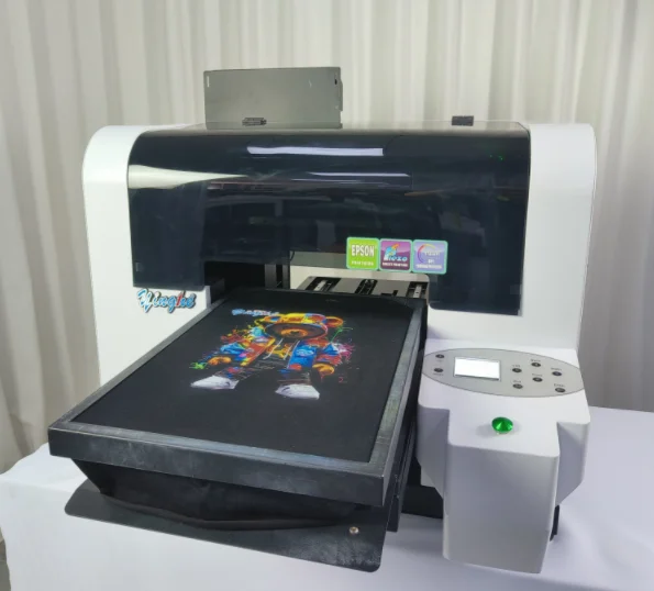 YH Industrial Fast Direct to Garment Printing Machines CMYKW Intelligent Ink-drop DTG Digital T-shirt for Any Colorful t Shirts