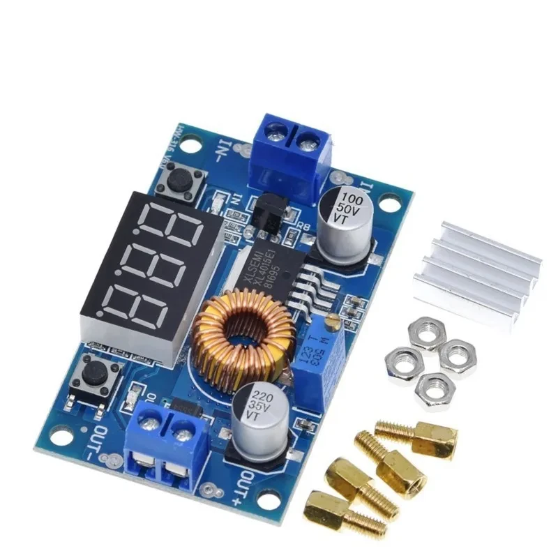 5a 75W Xl4015 DC-DC Converter Verstelbare Step-Down Module 4.0-38V Naar 1.25V-36V Diy Instelbare Voeding Met Voltmeter