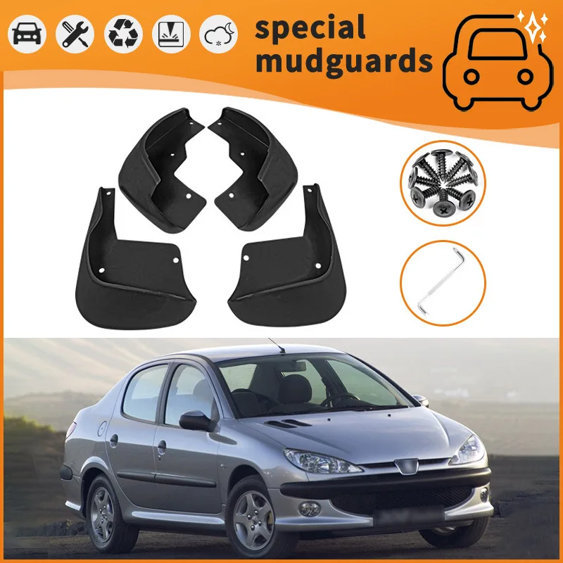 For Peugeot 206 301 307 308 308S 408 508 models 04-19 Mudguards Fender Mudflaps Front Rear Flares Splash Guards Cover