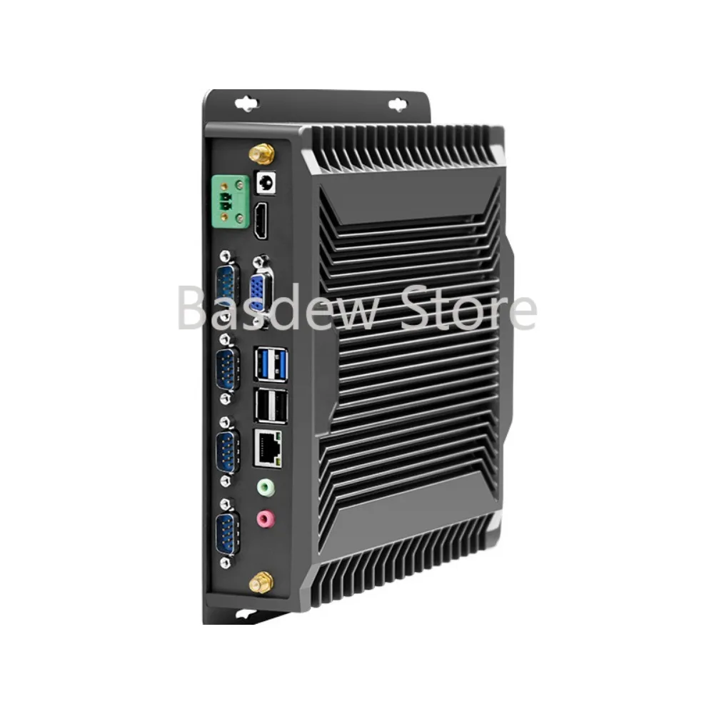 Industrial Mini Computer I3/I5/I7/J1900 Dual Network Port Quad-Core Fanless Embedded Industrial Control Computer Host