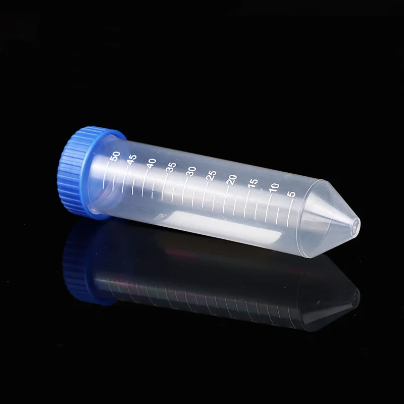 10pcs 50 Ml Plastic Screw Cap Sharp-bottom Centrifuge Tube with Scale Independent Centrifuge Tube Laboratory Accessories