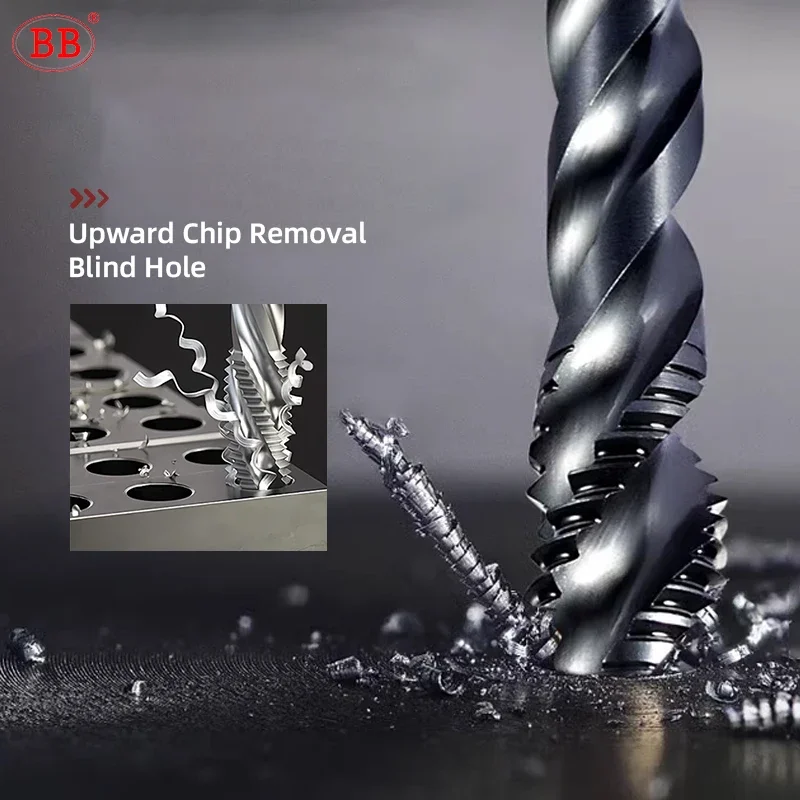 BB آلة الحنفية التبريد الداخلي أداة خيط كربيد CNC للألمنيوم الصلب المعدني المغلفة JIS