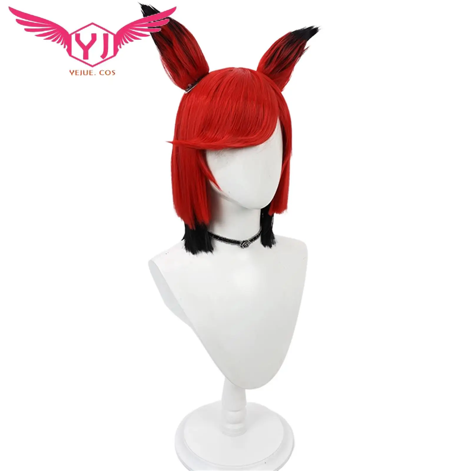 

Alastor Cosplay Wig Anime Red Black Heat Resistant Synthetic High Quality Women Man Halloween Party Roleplay Wigs