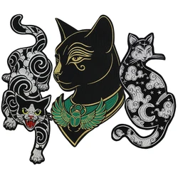 Cats Black Cat Embroidered Clothing Patches for Parch Iron on Fabric Sticker Applique