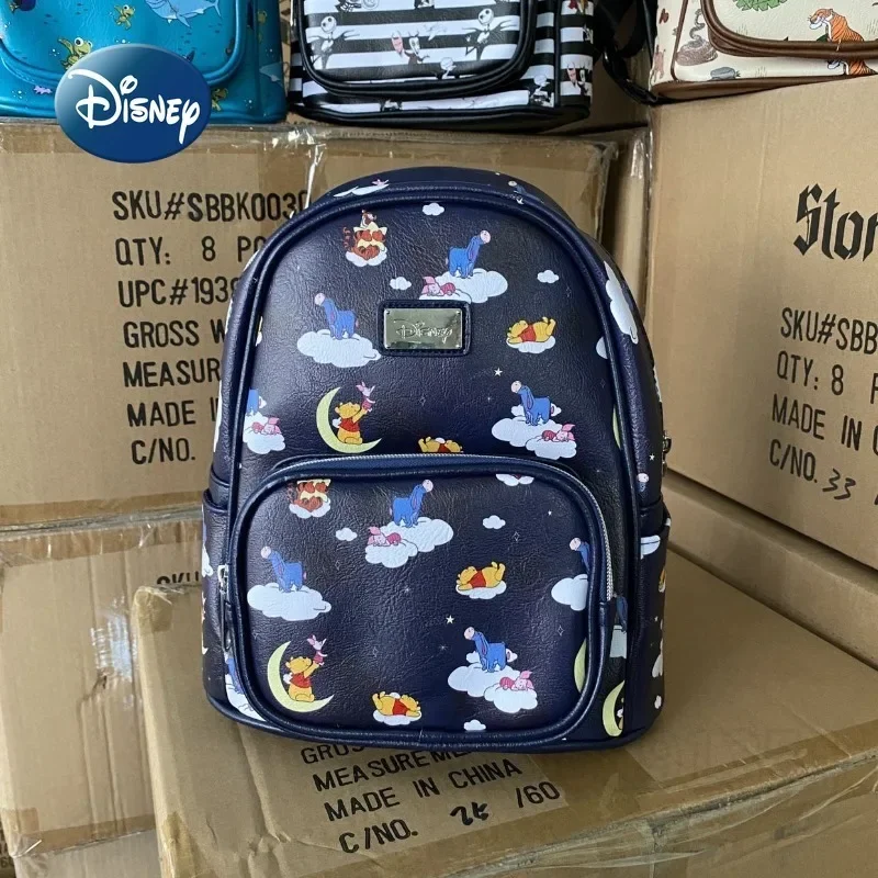 Disney mini mochila impermeável para mulheres, mochila bonito dos desenhos animados, bolsa de escola infantil, marca de luxo original, nova moda