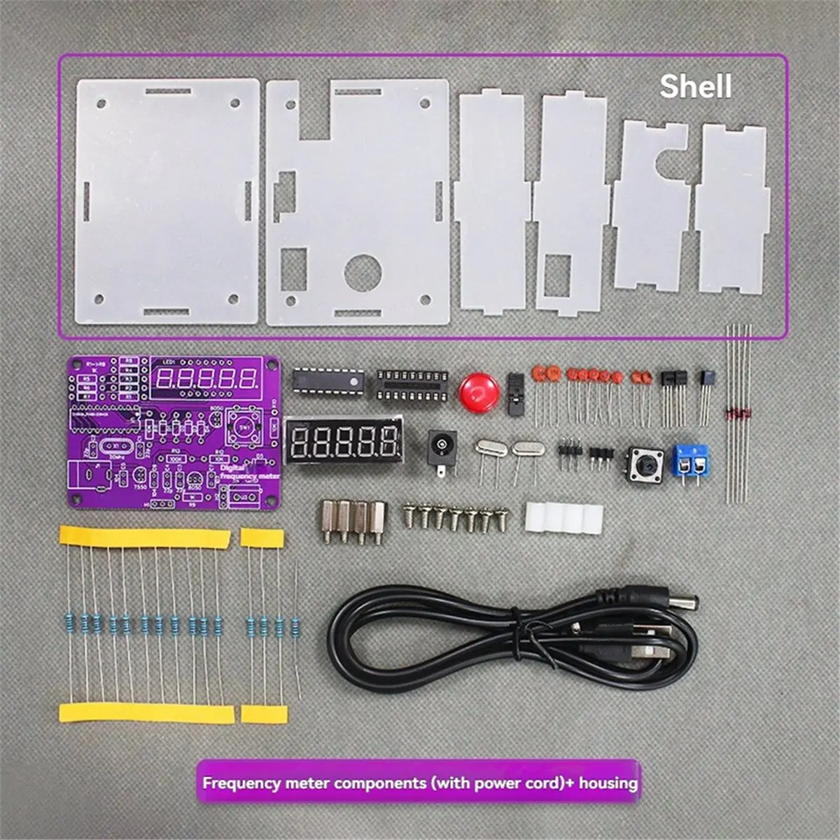 SCLS Digital Frequency Meter Crystal Oscillator Measurement Circuit 1Hz-50MHz DIY Electronics Manufacturing Welding Kit