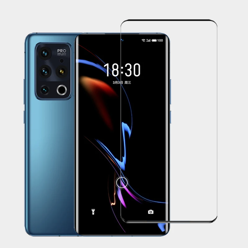 Full Coverage Tempred Glass For Meizu 18/Meizu 18 Pro/Meizu 18s Pro/Meizu 17/Meizu 17 Pro 3D Protective Film Screen Protectors