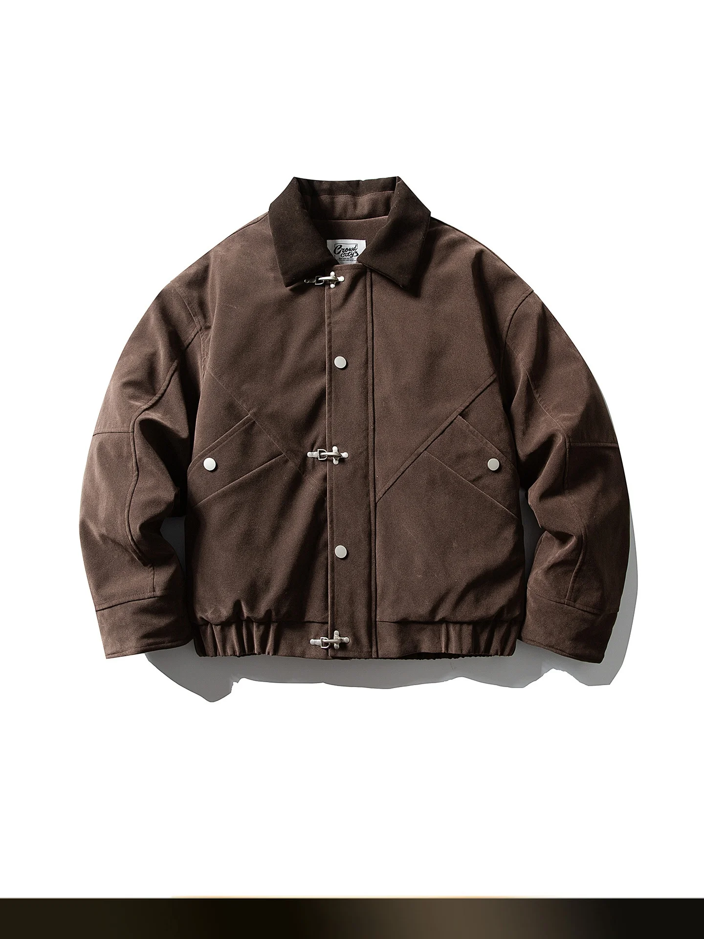 

Nted American Retro Deconstructed Patchwork Aircrt Bule Suede Cotton Jaet Men Winter Warm Meral Cotton Outerwear