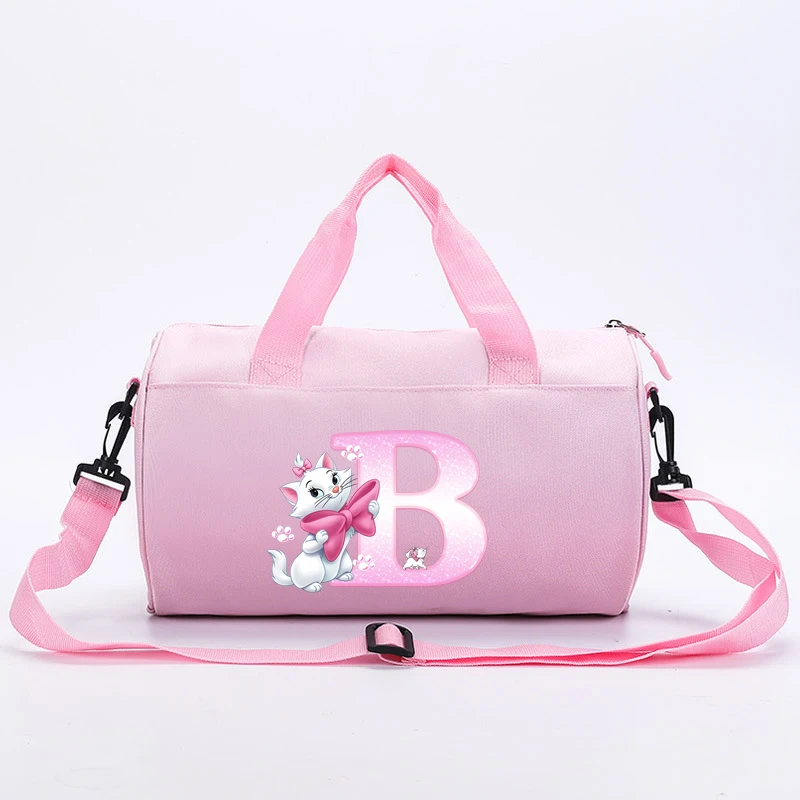 The Aristocats Marie Cat Travel Bags Designer Handbag Sport Gym Dance Storage Coach Luggage Waterproof Duffel Bag FOR Girl