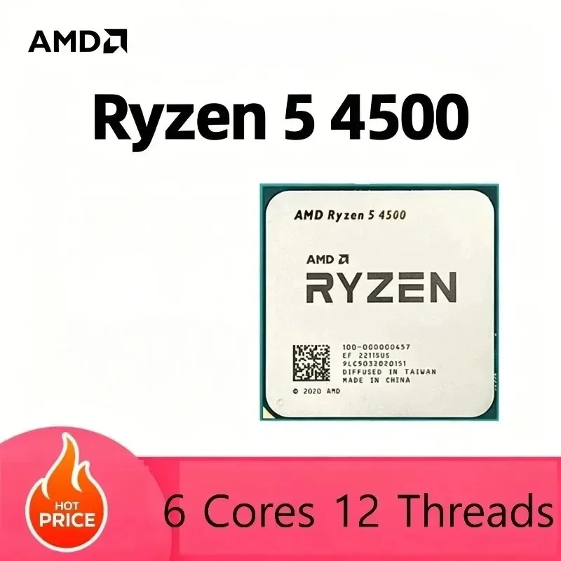 AMD OEM Desktop CPU 100% Brand New in stock Ryzen 5 4500 4.1GHz Max Boost 6 Cores 12 Threads Socket AM4 PCIe 3.0 no fan