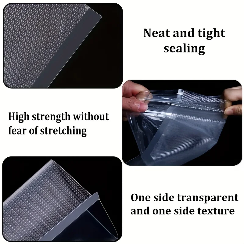 50 قطعة/الوحدة أكياس مكنسة للأغذية ، أكياس السدادة فراغ ، أكياس التعبئة والتغليف فراغ لآلة سد الفراغ ، أكياس تخزين السدادة فراغ