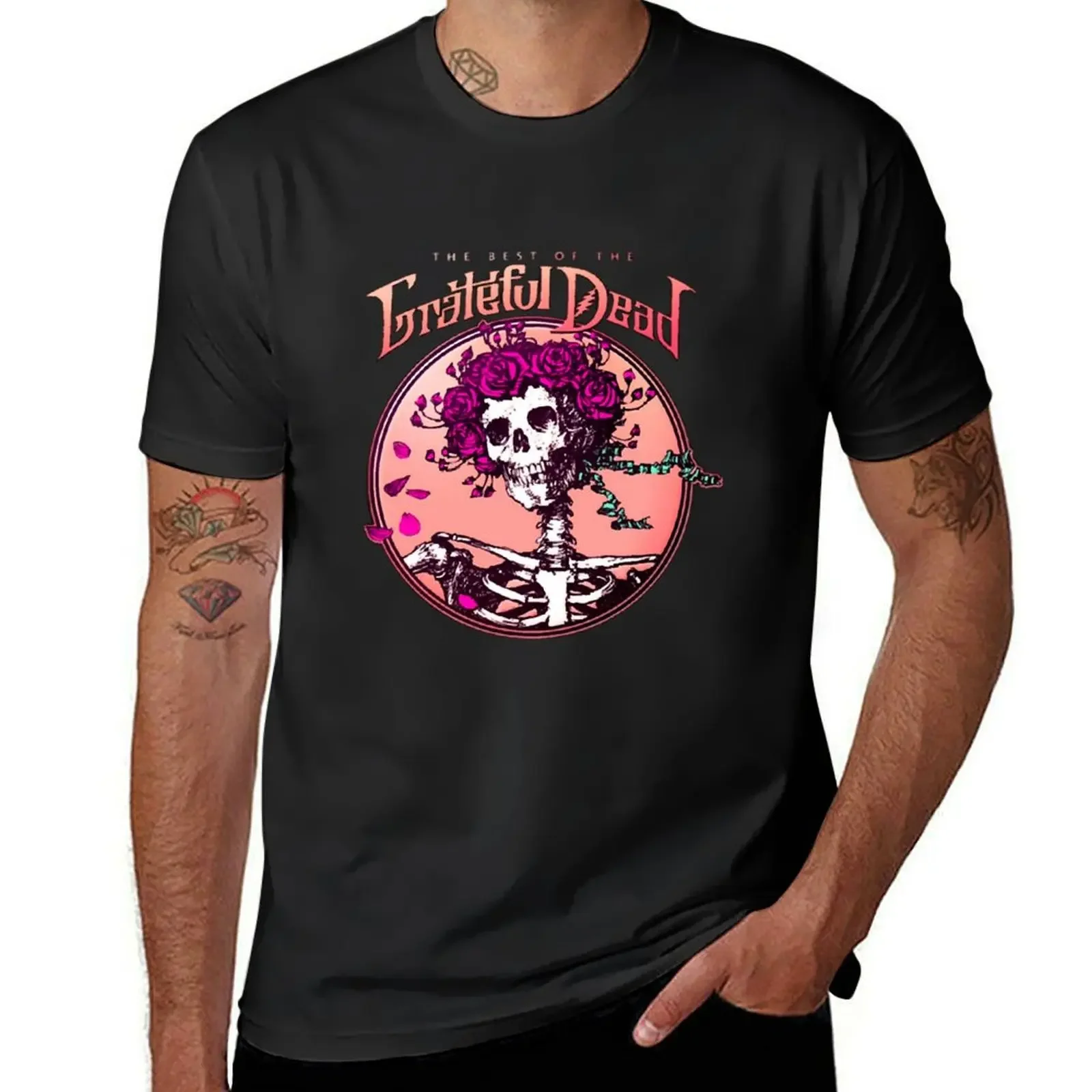 

Skull Flowers dead T-Shirt anime t shirts cute clothes black t shirts for men