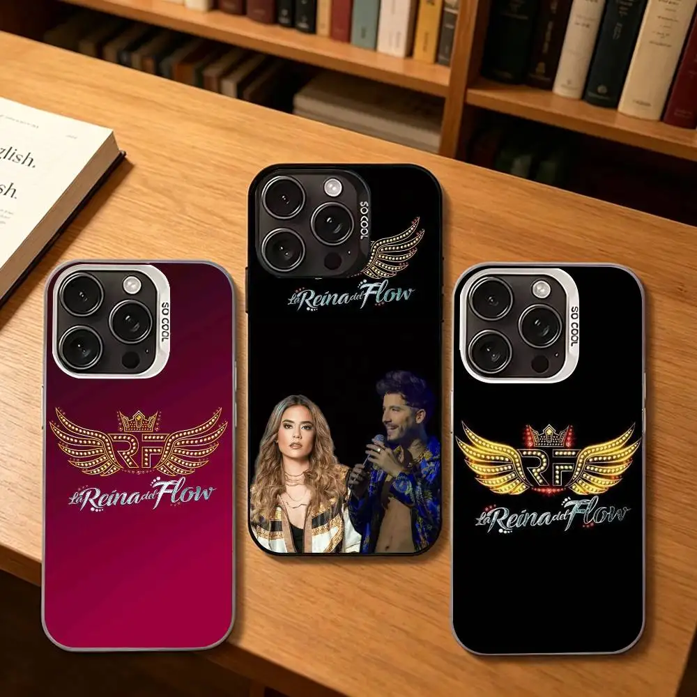Модный чехол W-The Queen of Flow серебристого цвета для iPhone 17, 16, 15, 14, 13, 12, 11 Plus, Pro Max, XS