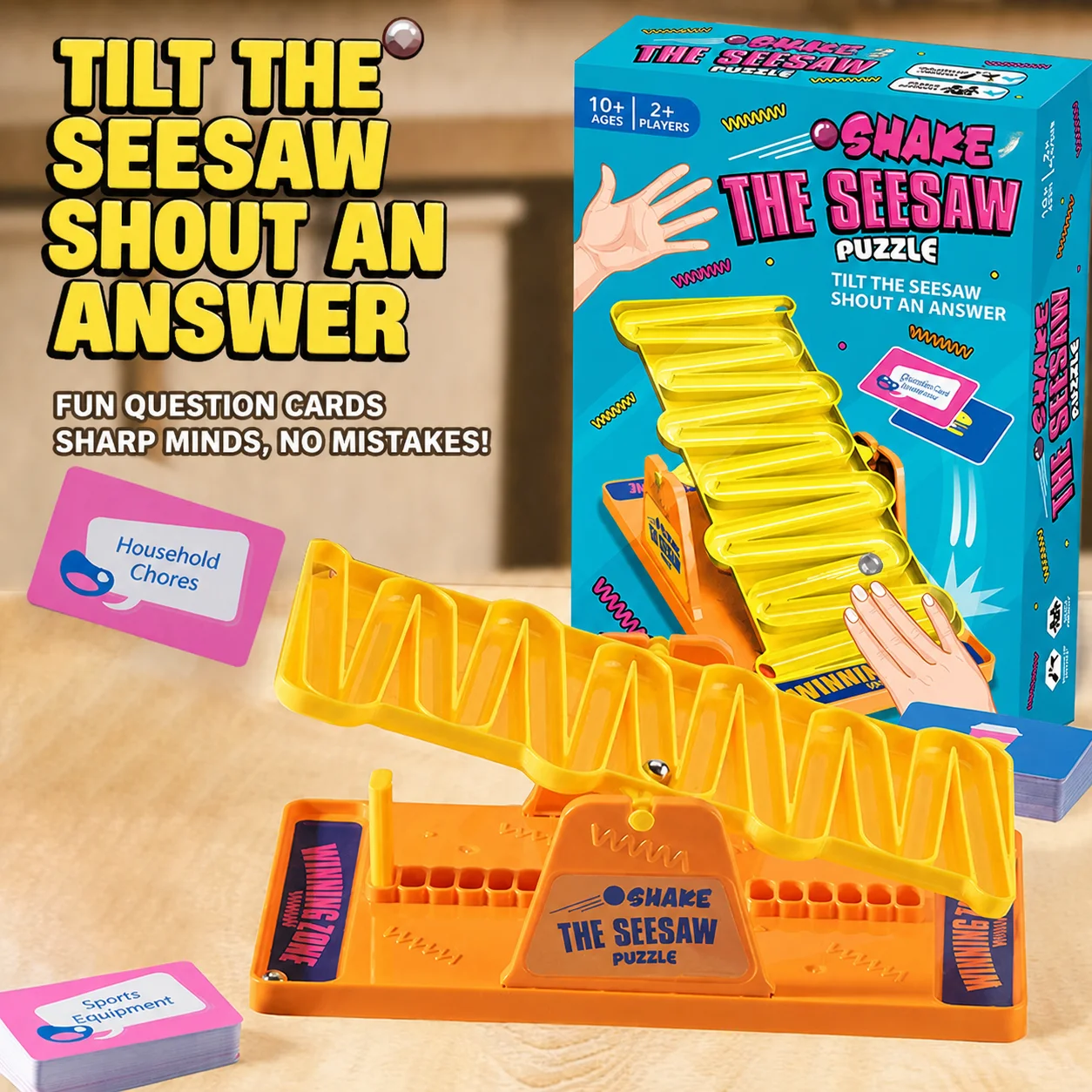 Party Games Quiz For Adults - Seesaw Balance Board Game Quick Thinking