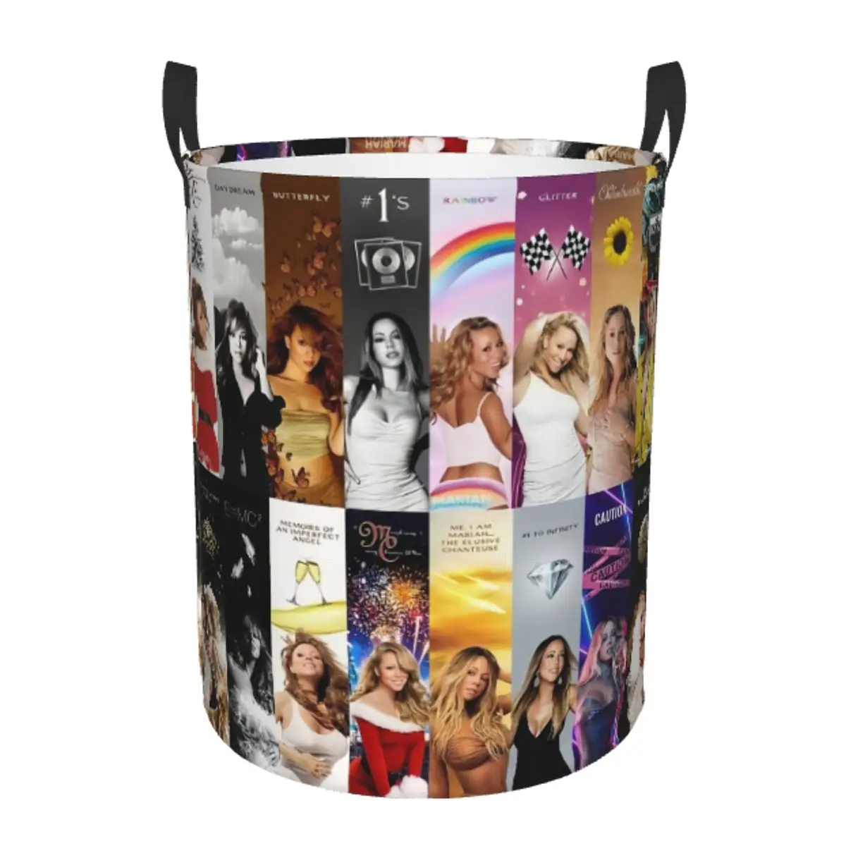 Custom Mariahs Careys American Singer Laundry Hamper Large Storage Basket Kids Nursery Toy Organizer