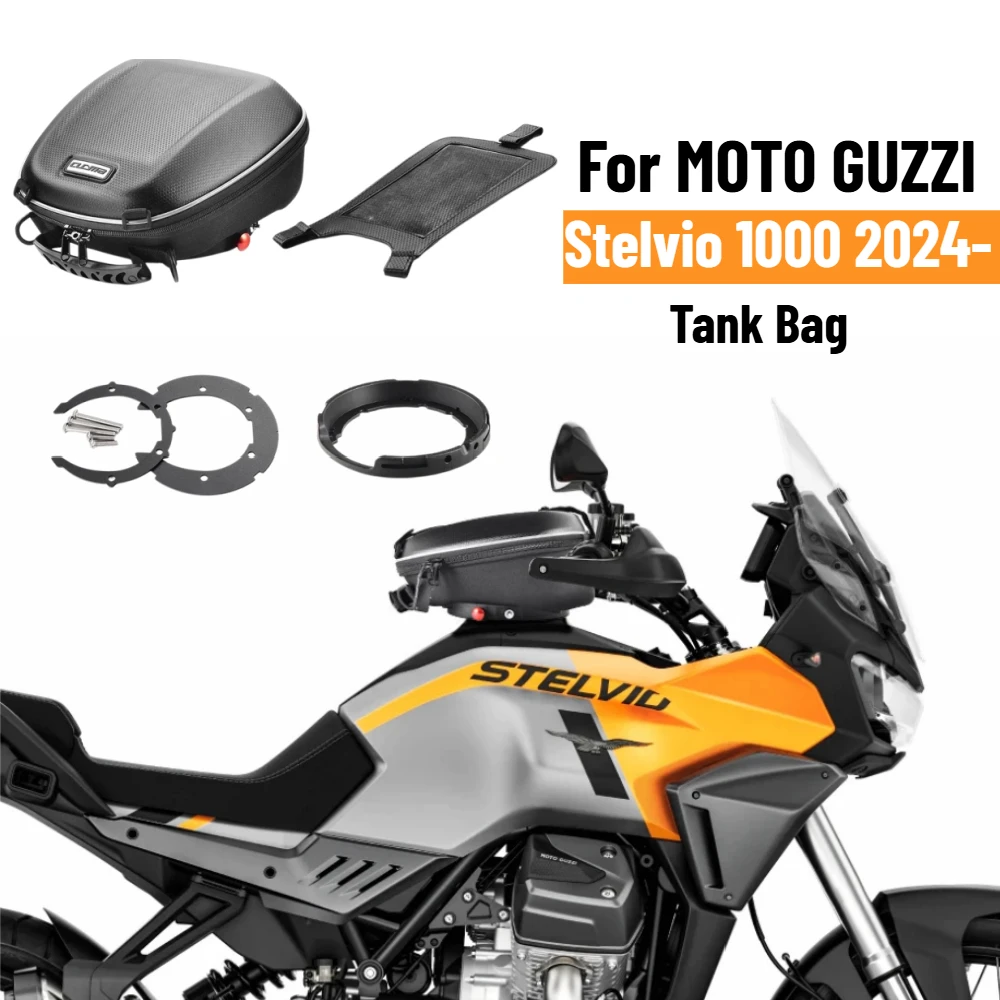 

Tank Bag For MOTO GUZZI Stelvio 1000 Motorcycle Luggage Fuel Backpack Waterproof Top Case Saddle Quick Lock Navigation Bag