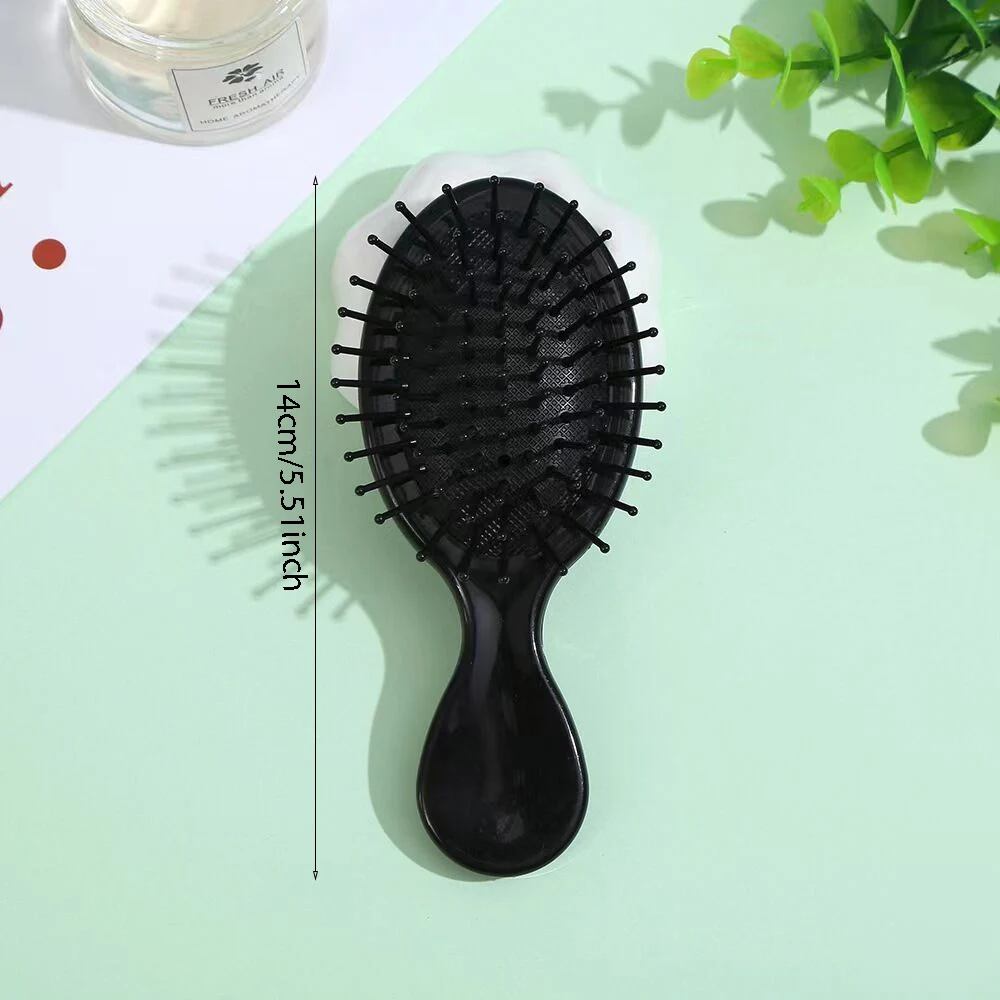 Mini Soft Comb Wet and Dry Portable  Pocket Paddle Multicolor Hair Comb for Men and Women Travel Friendly Salon Styling Accessor