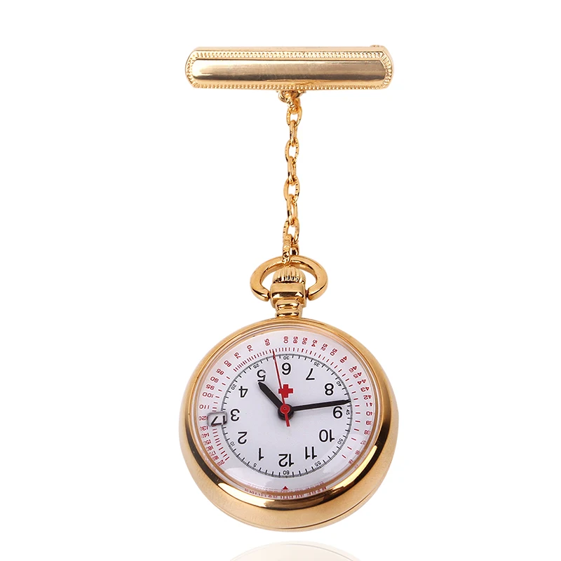 ALK Fob Nurse Pocket Watches Gift For nurses Quartz Doctor Watch Brooch LED ball pen set  Medical Clock Rose Gold PVC Pen pocket