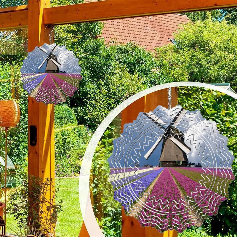

Versatile 8 Piece 10 Inch Sublimation Wind Spinner Blanks 3D Garden Wind Spinners White Sublimation Blanks Double Sided Wind Scu