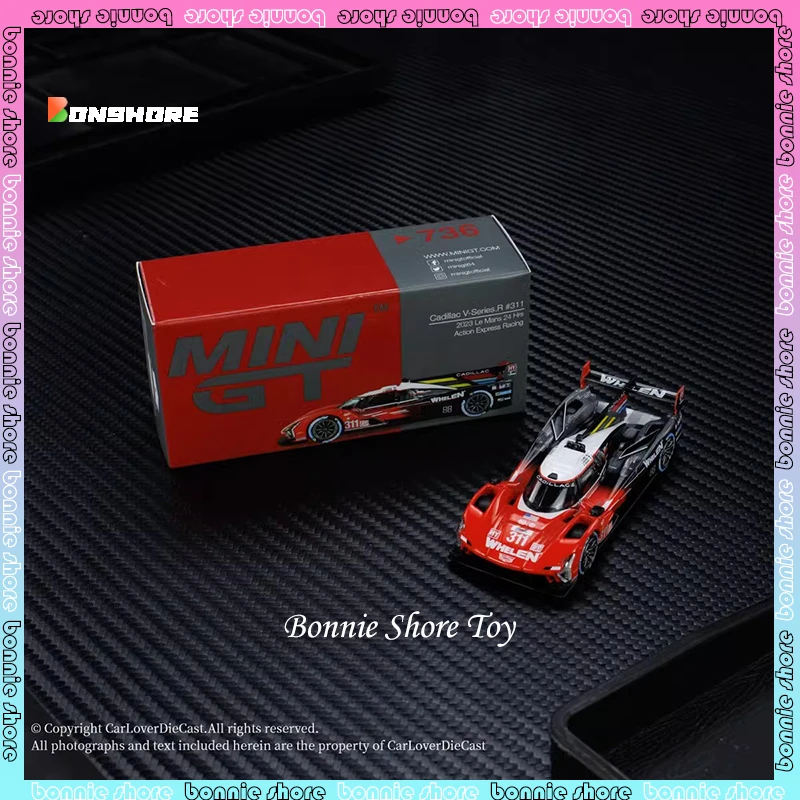 MINI GT car model 1/64 cadillac n-series 311 action express 2023 cars model alloy room ornament car boy collection birthday gift