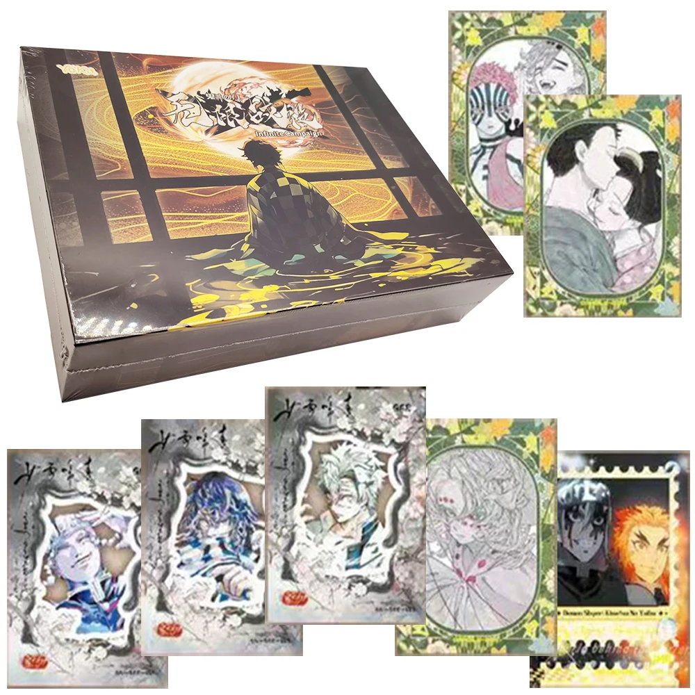 

Demon Slayer Collection Card Fantasy Anime Protagonist Rotating Enamel Flowing Sand Series Cards for Boys and Girls Hobbies Gift