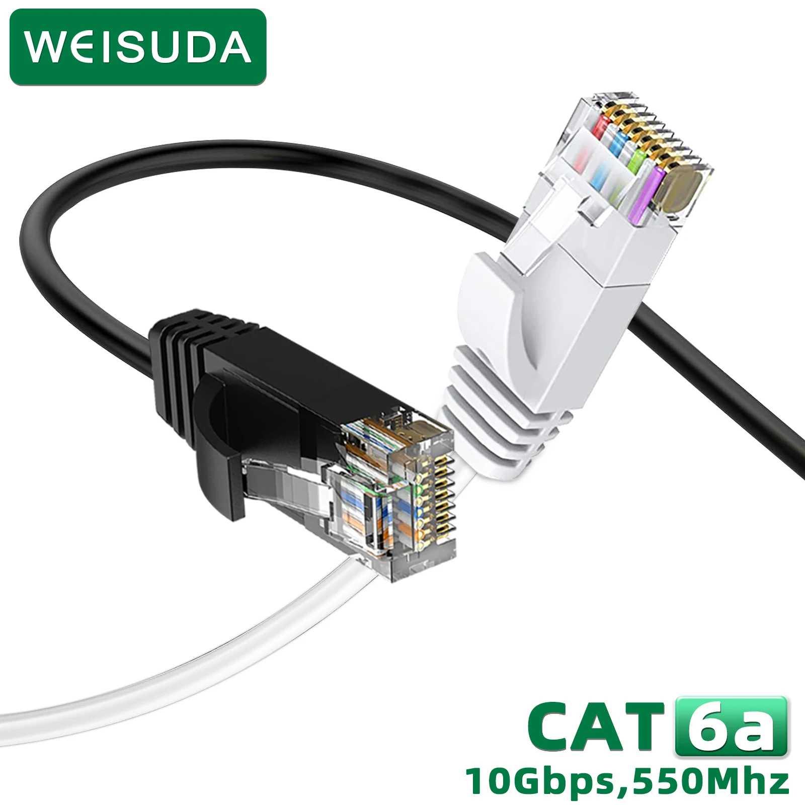 Cat6A Ethernet Cable 10Gbps UTP Cat 6A Slim Network LAN Patch Cord RJ45 Internet Cable for Router Modem PC PS4 Cat6a Cable