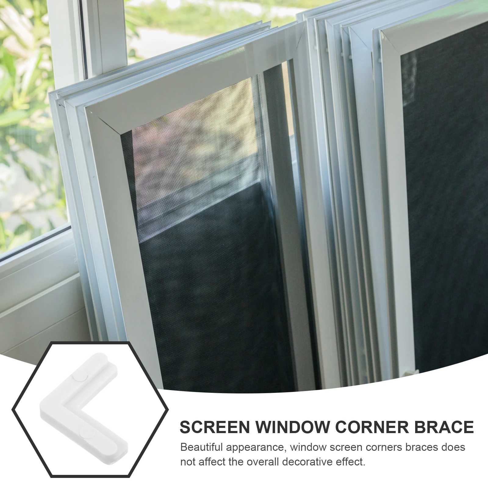 10 قطعة نافذة الشاشة الزاوية الأقواس البلاستيك 90 درجة الزاوية اليمنى بين قوسين لإصلاح إطار شاشة النافذة L قوس