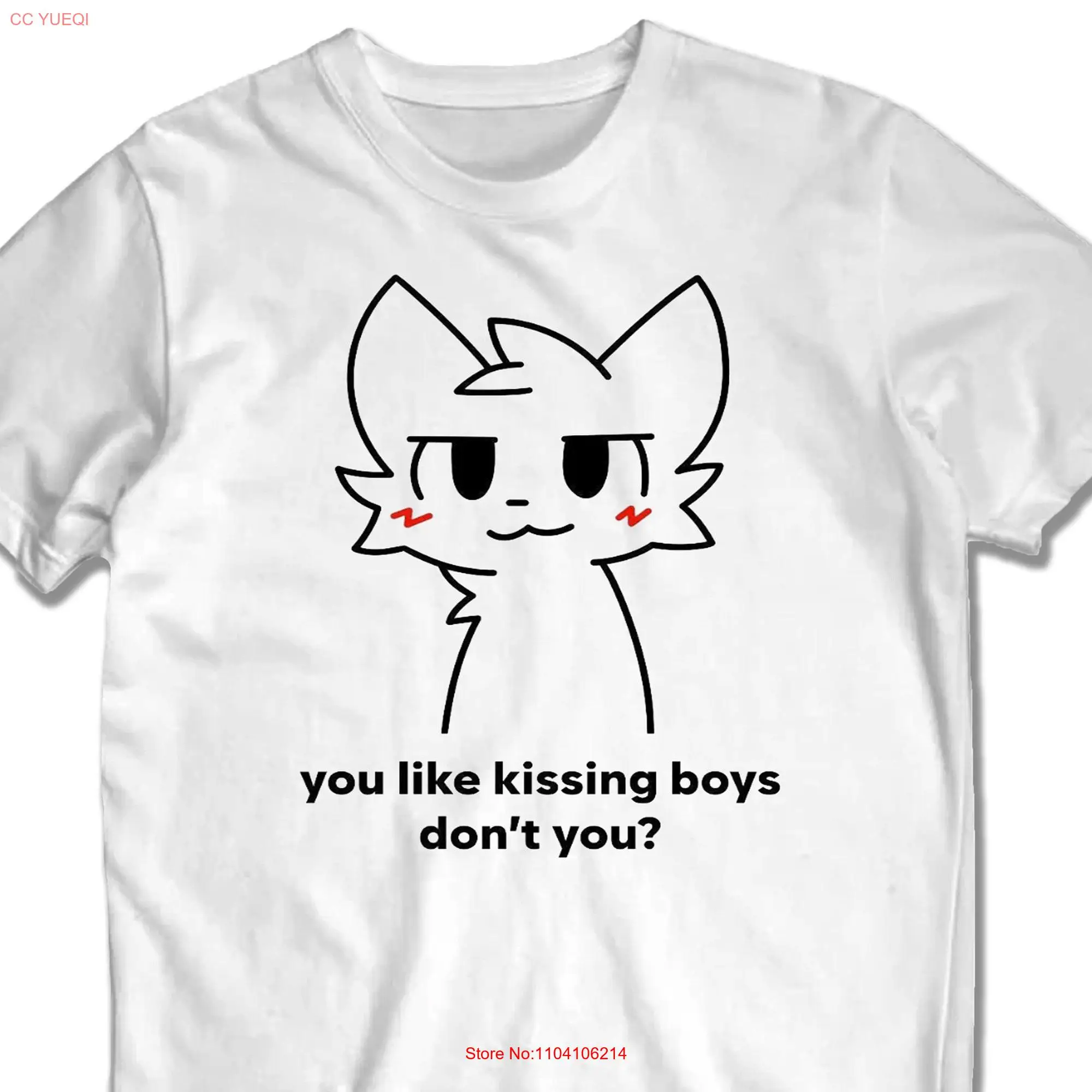 You like kissing boys shirt femboy T bisexual cute funny clothing lgbtqia shirts furry meme gay tee long or short sleeves