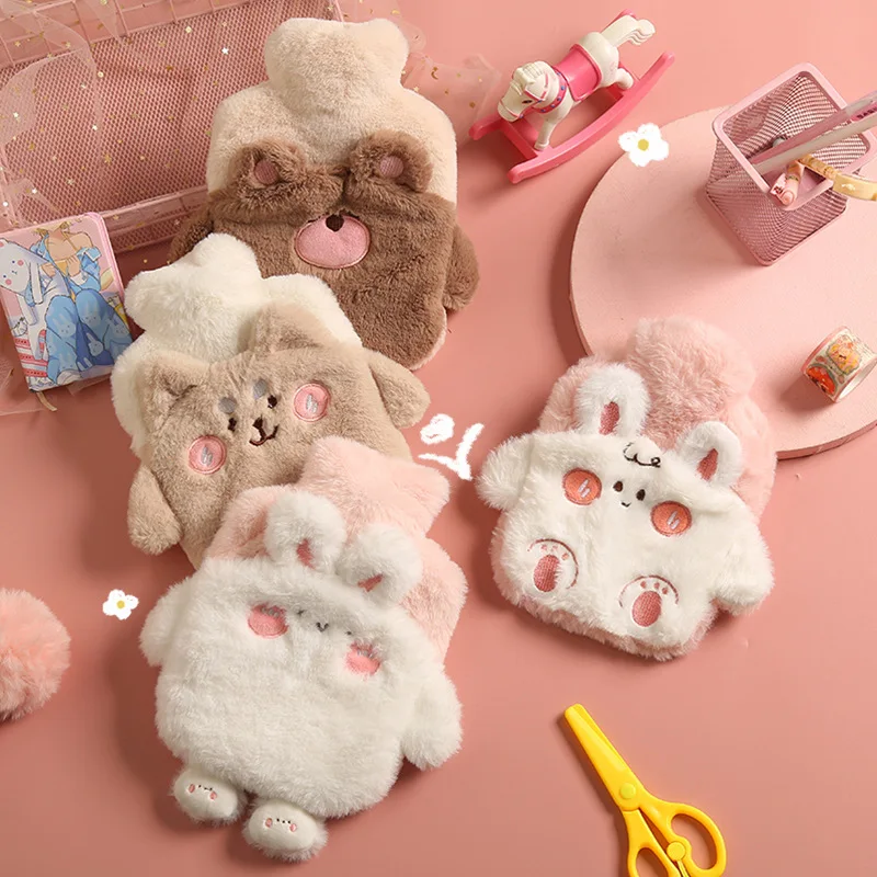 

Plush Water-filled Hot Water Bag Detachable Plug Cute Animal Hand Warmer Bottle Kawaii Hots Waters Bags Warms Hands And Feet