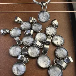 1Pcs Meteorite Pendant Natural Mini Altay Iron Meteorite Women's Pendant Home Falling Stone DIY Craft Decoration Gift 9mm