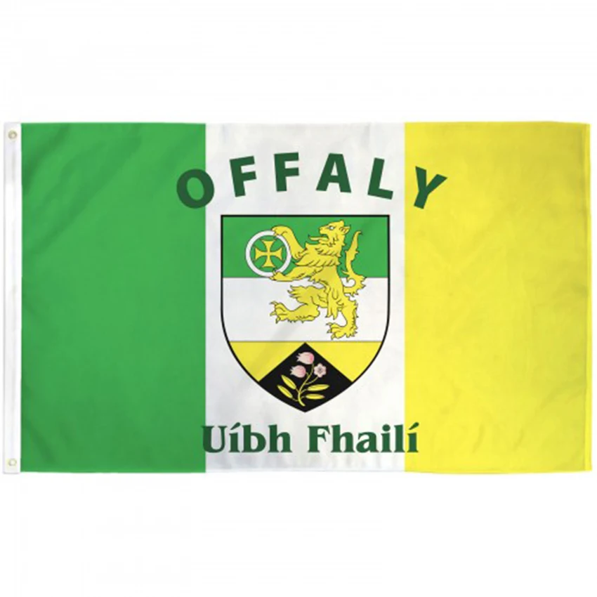 Offaly Ireland County Flag 3x5FT Banner 100% Polyester Digital Printing Double Stitched Outdoor Indoor Home Party Decorations