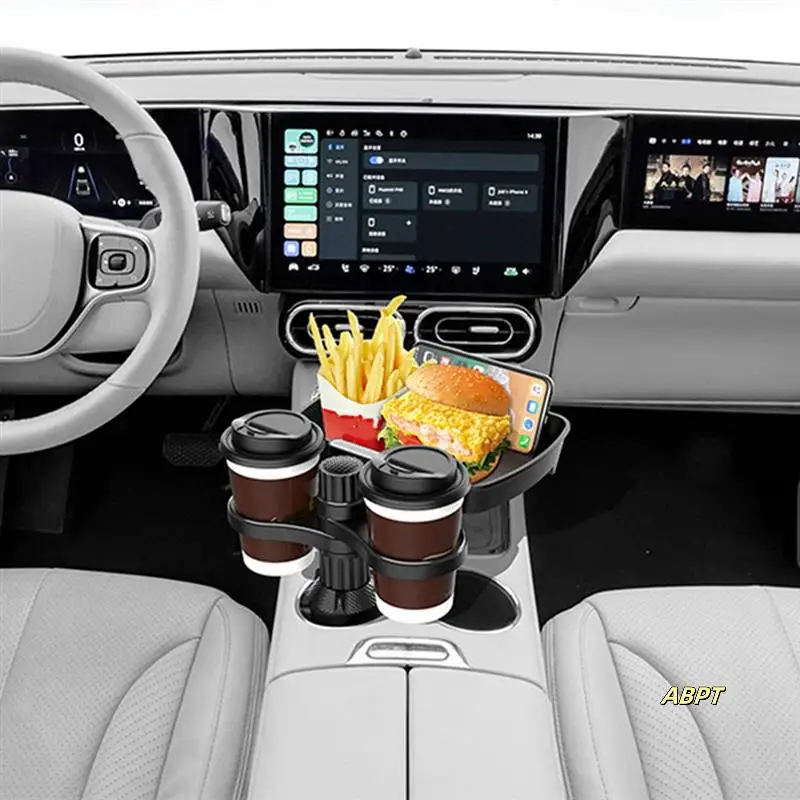 

Car Seat Cup Holder Snack Tray Drink Holder For 360°Rotating Multifunctional 1 PCS