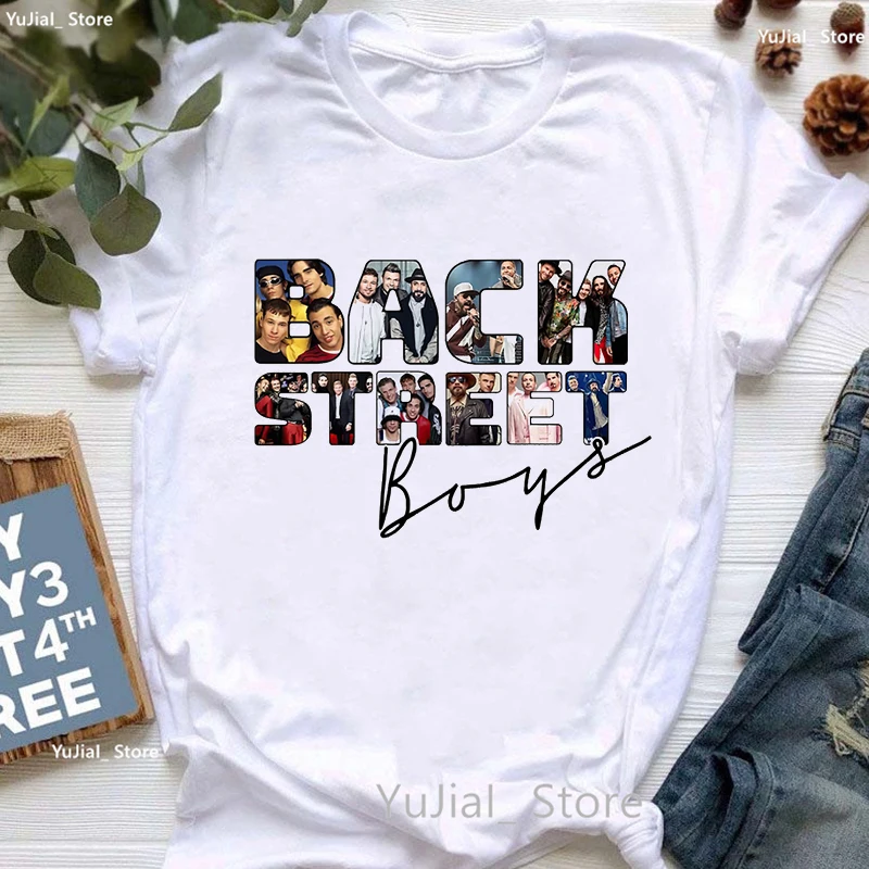 Pink Tshirt For Women/Girls Backstreet Boys Dna World Tour Graphic Print T Shirt Femme Vintage Music Lover T-Shirt Femme Tops