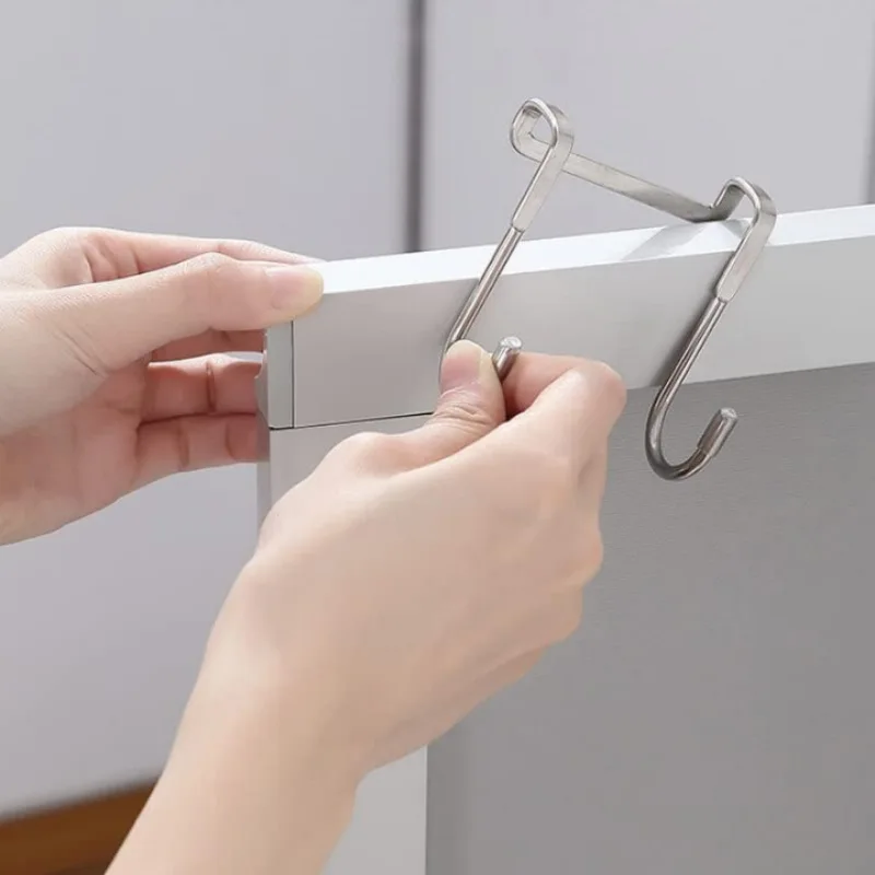 Gancho tipo S acero inoxidable para puerta sin perforaciones - imagen 2