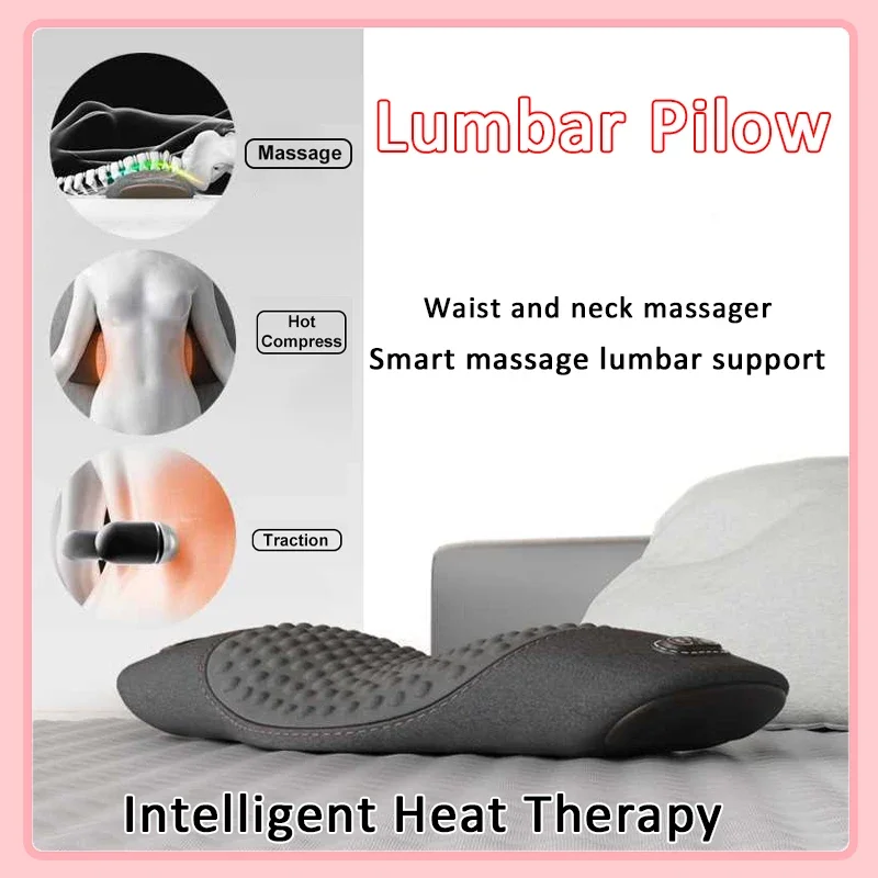 

Waist Pillow Back Massage Protection Pad Massage Lying Flat Waist Relief Waist Support Heating Vibrating Back Massager