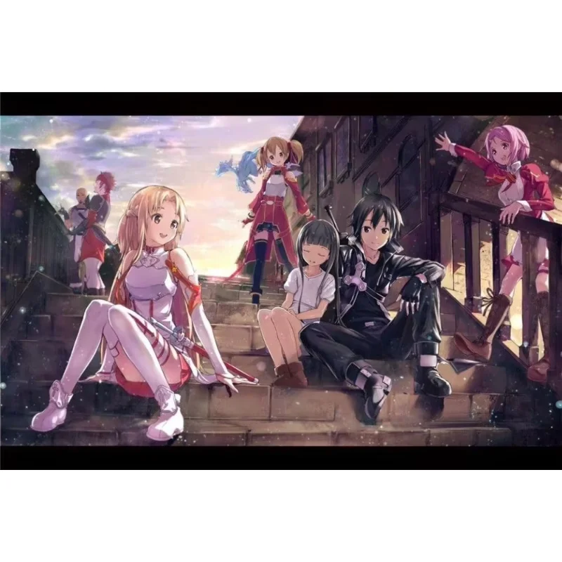 137 Home Decor Sword Online SAO ALO Japan Anime-Silk Art Poster Wall Art Home Decoration Gift