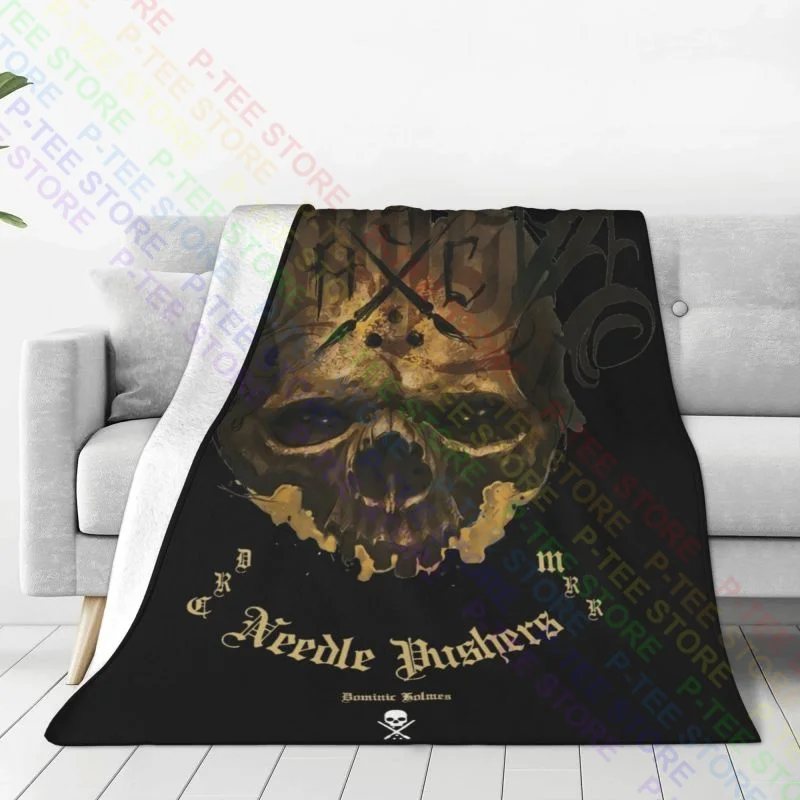 Sullen Art Collective Olive Skull Dominic Holmes Tattoo Artist Blanket Raschel Breathable Sleeping Sheets