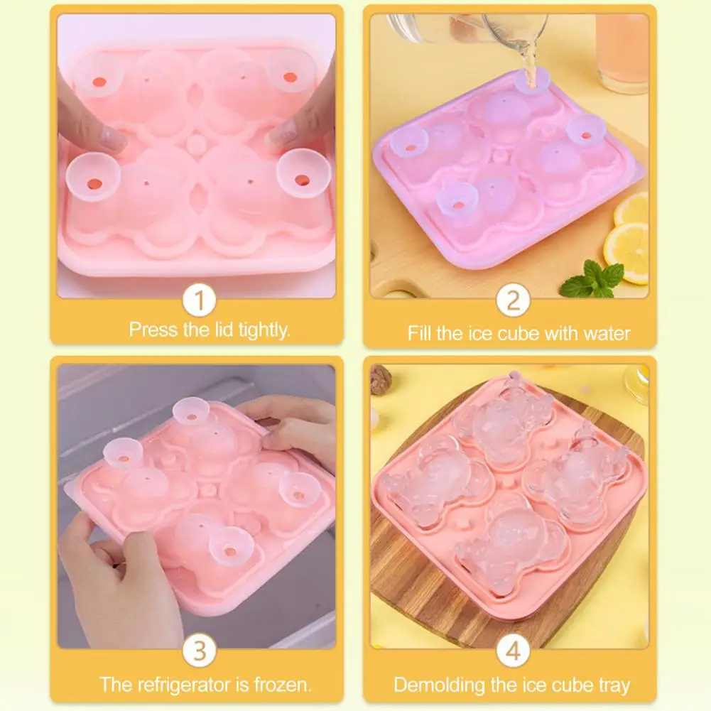 Diseño infantil de cubitos de hielo con forma de Koala, bandeja para cubitos de hielo, juego de moldes de silicona para cócteles, pastel de Chocolate, jabón hecho a mano sin Bpa