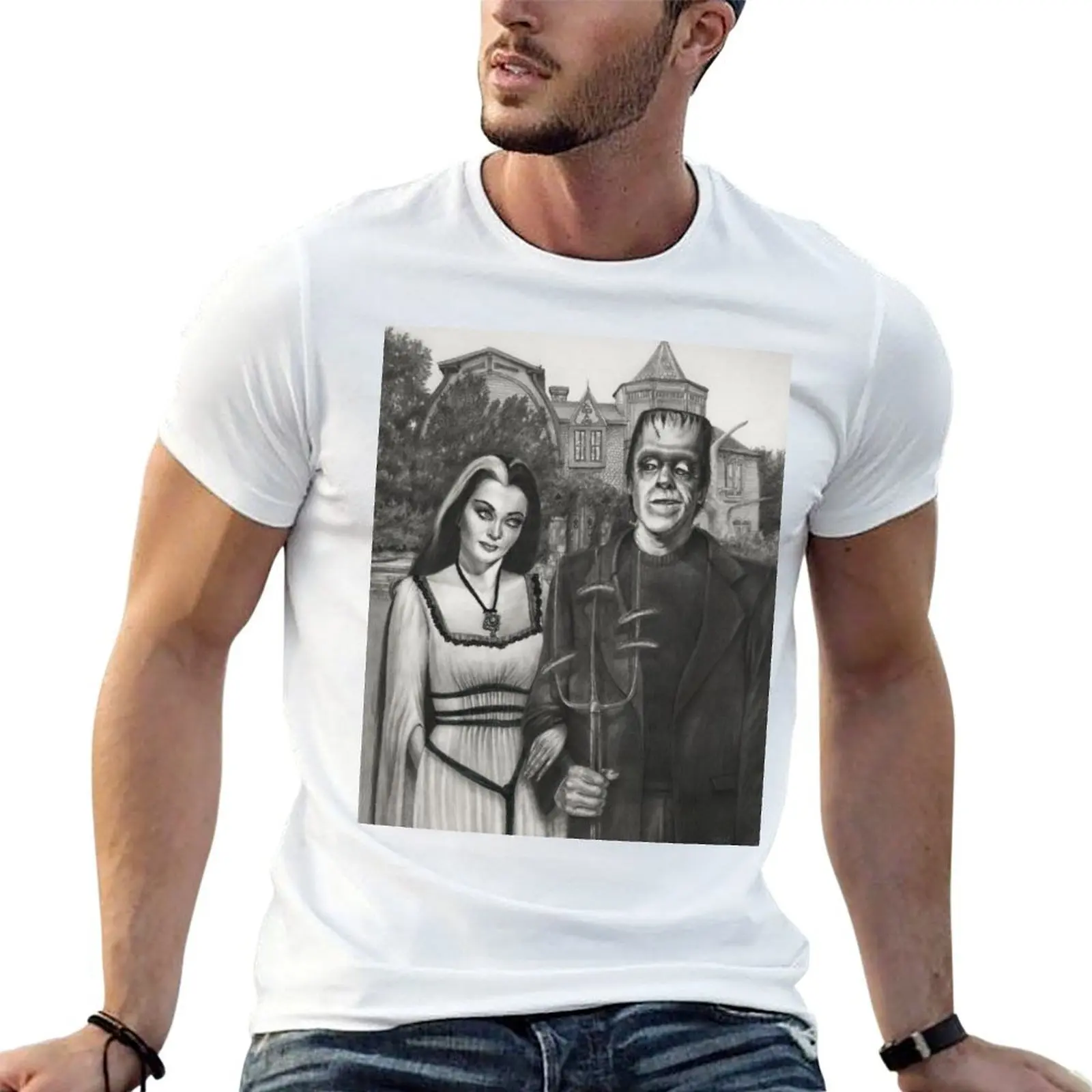 Meet the Munsters T-Shirt vintage t shirts vintage anime shirt Short sleeve tee men