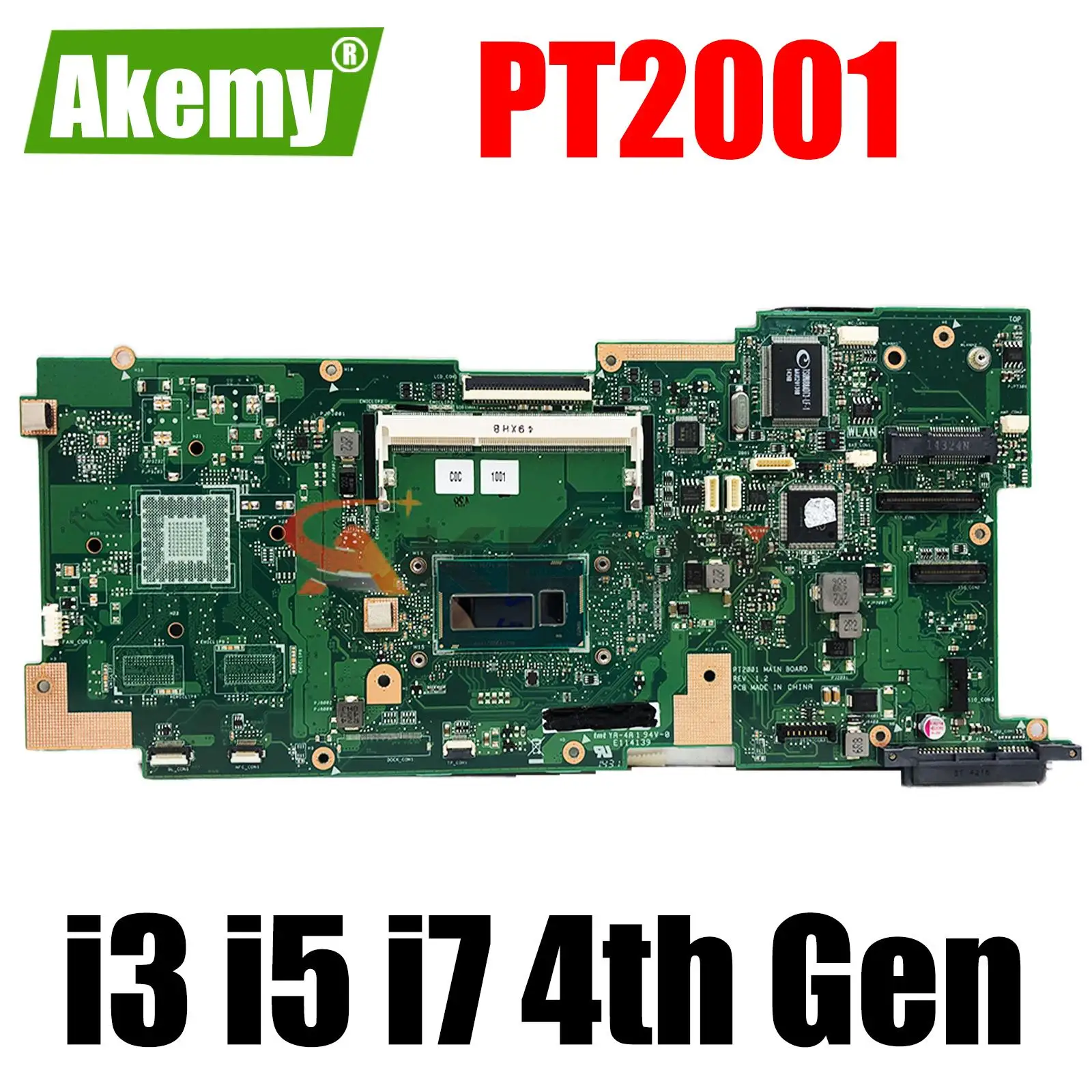 

Notebook Mainboard For ASUS Portable AiO PT2001 Laptop Motherboard With I3 I5 I7 4th Gen UMA MAIN BOARD TEST OK