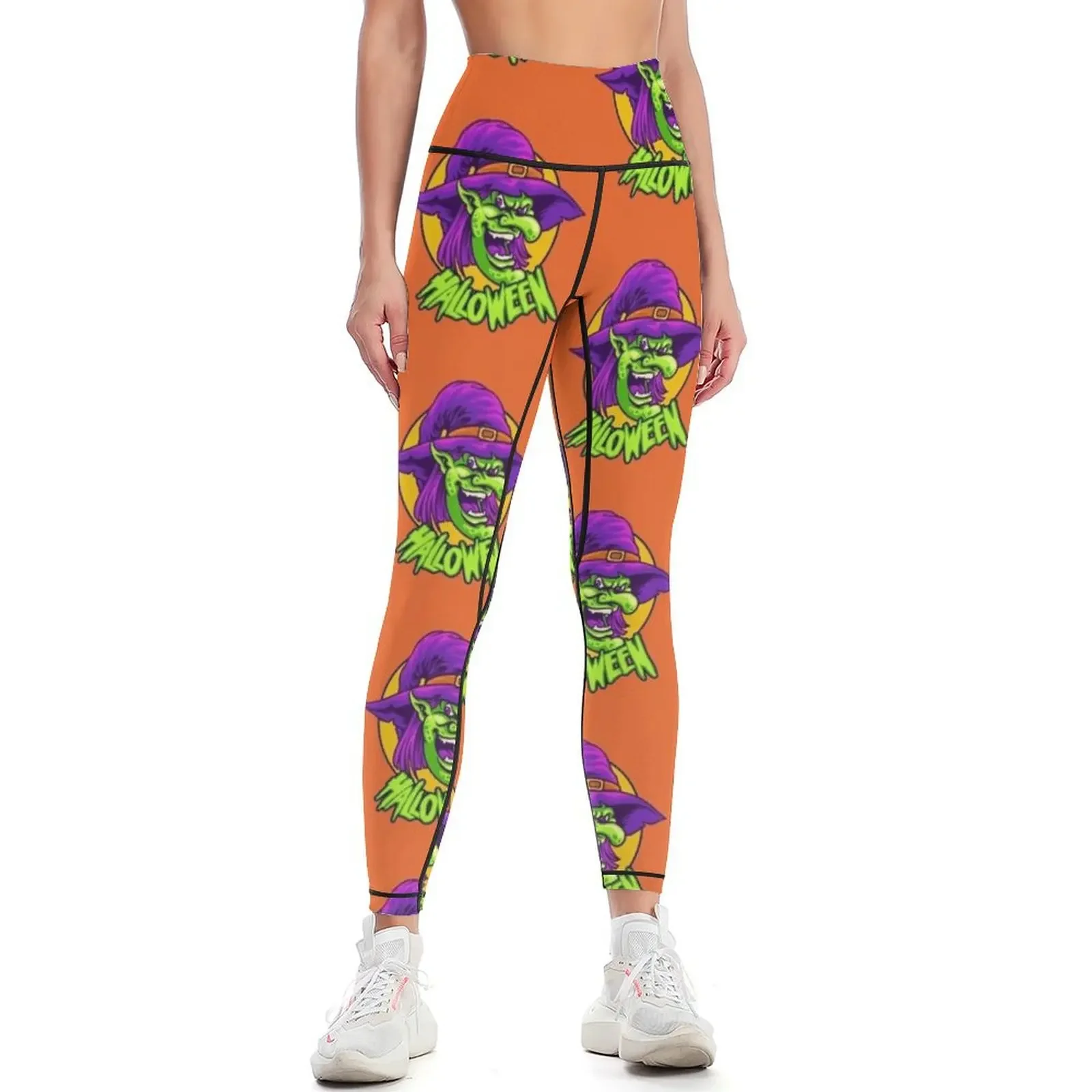 

Pumpkins Scary Trick or Treat Happy Halloween Leggings Women sportwear Female legging pants Womens Leggings