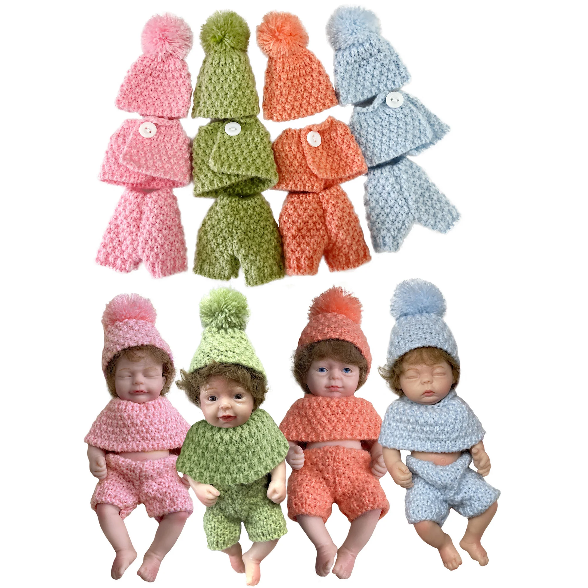 

6 Inch Mini Bebe Reborn Silicone Doll Clothes Reborn Doll Clothes 5 Styles Lovely Bebe Skirt ChristmasOutfits