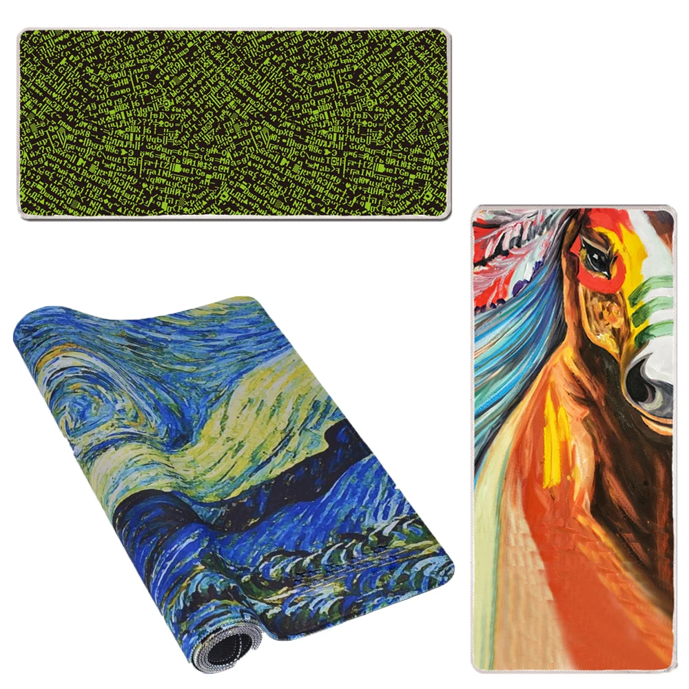 Desk Mousepad Anime Mouse Pad Gaming Accessories Rubber XXL Mats Mouse Carpet For Valorant Overwatch DOTA 2 40K Evangelion LOL
