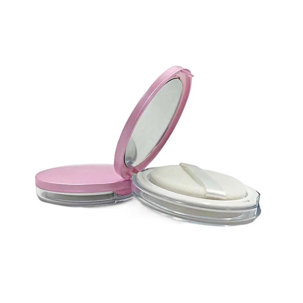 Reusable Plastic Loose Powder Jar Capacity 3g Multifunction Bulk Powder Box with Mirror Silver Cosmetics Container Travel