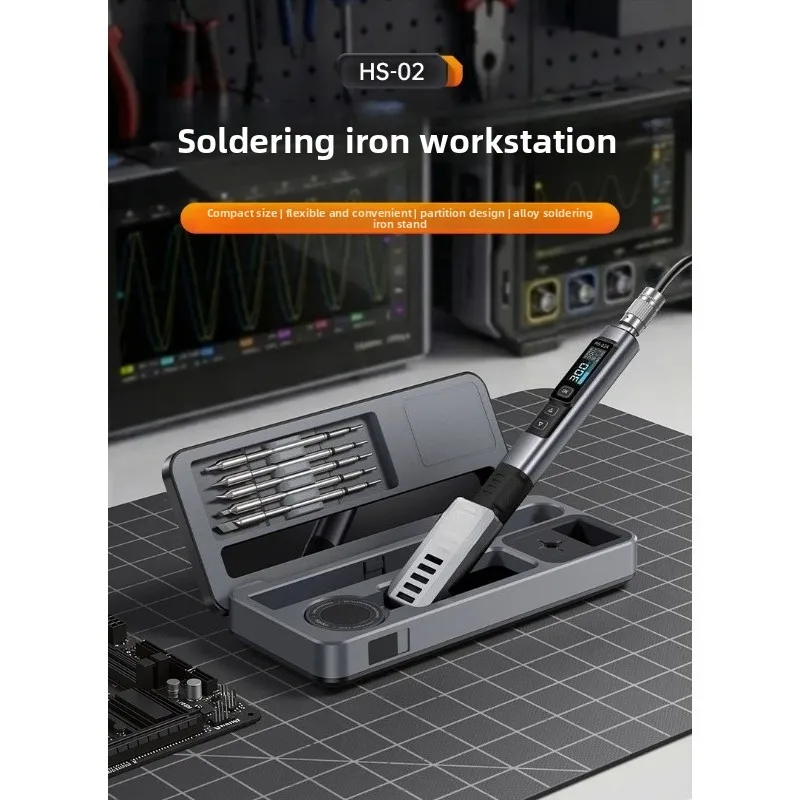 Smart electric soldering iron, household small HS02 mobile workbench portable high-power electric soldering iron set