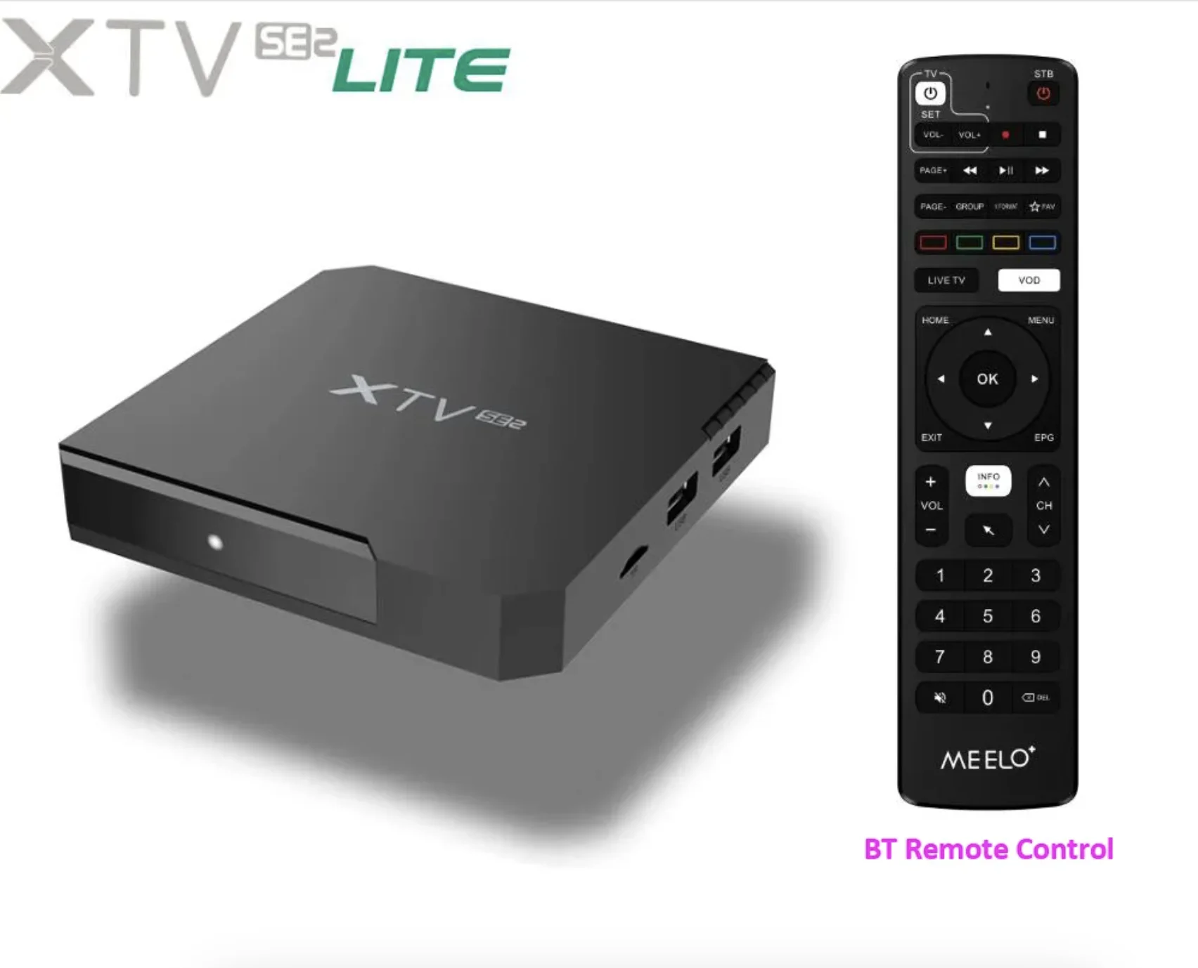 Meelo Plus XTV SE2 Lite TV BOX IR o BT remoto Android 11 Amlogic S905W2 4K 2G RAM 8G ROM BT My1tv vs xtv air